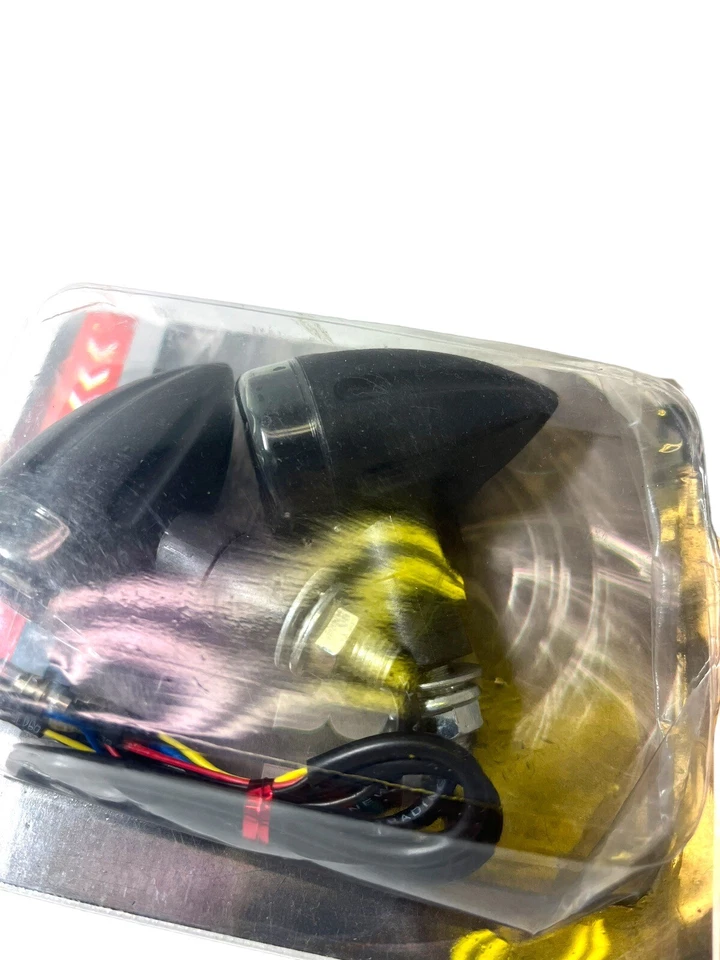 Kicry Black Bullet Turn Signal Light LED Indicator For Motorcycles NOS Sealed - Image 3 of 4