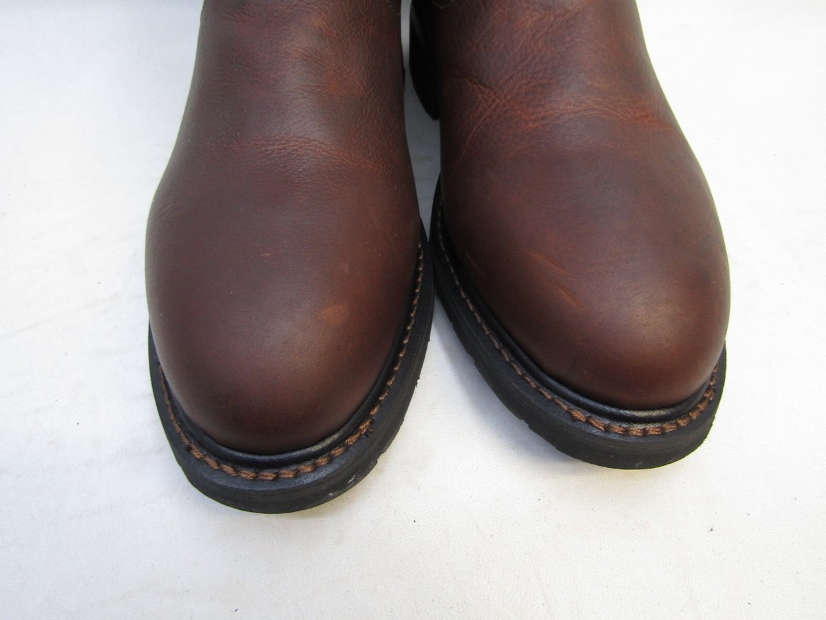 EUC Ariat Mens Size 14 D Brown Leather Roper Cowboy Western  display picture 2