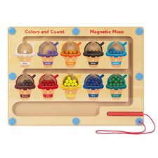 Magnetic Color  Number Maze - Montessori Medium, Red, Blue, Green, Yellow