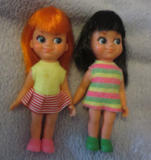 2 1970'S CHIKA / CHIKO CHAN SHIBA DOLLS JAPAN