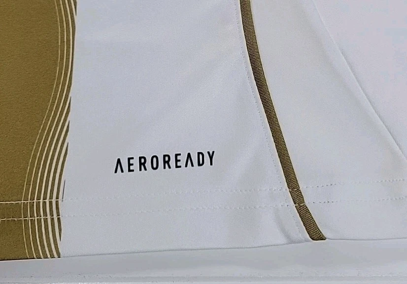 Camiseta de entrenamiento Adidas Messi para niños. Talla - L (13-14) RAYAS BLANCAS/NEGRAS/DORADAS NUEVAS CON ETIQUETAS Foto 3 de 4