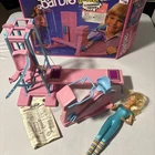 Vintage 1984 Barbie Workout Center Gym Playset #7975 with Doll Incomplete