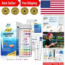 Reliable 11 in 1 Aquarium Water Testing System | 150 Strips for Safe Fish Care