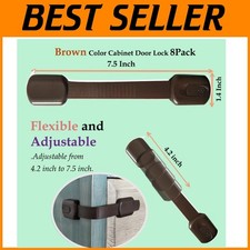 Cabinet Drawer Safety Locks - Brown