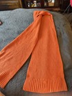 JOTT Orange Acrylic Ribbed Knit Rectangle Scarf Lightweight Logo Patch — photo 8