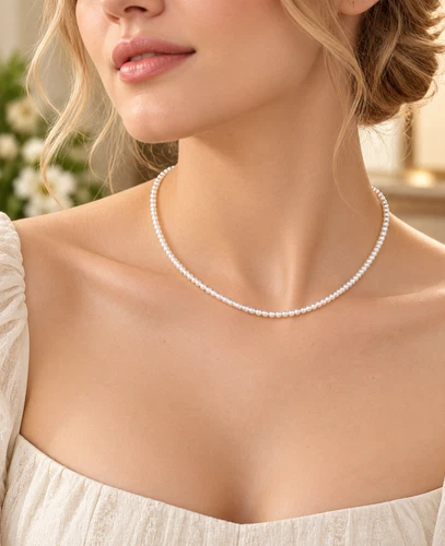 beaded necklace women gemstone - product listing photo