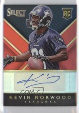 2014 Panini Select Rookie Auto Red Prizm 47/50 Kevin Norwood #RA-KN Auto 0f8