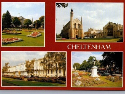 AK Cheltenham, United Kingdom   Various Landmarks   Vintage Postcard   Unused