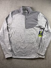 DSG Half Zip Pullover Men’s L Grid Fleece Running Zip Chest Pocket Reflective