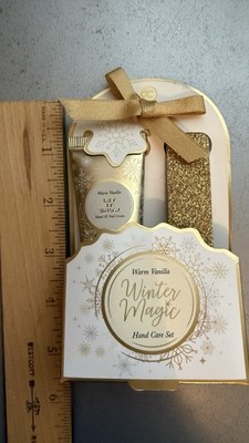 Winter Magic Warm Vanilla Hand Care Lot, Hand Cream, Gold Glitter Nail File