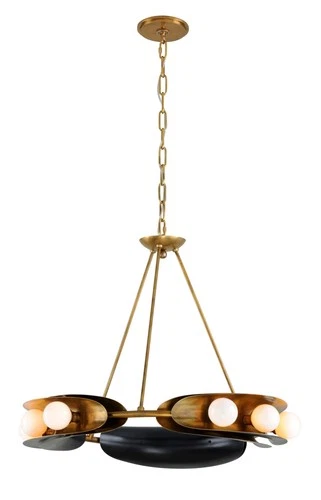 Corbett Lighting 271-09 Hopper 9 Light 32"W Ring Chandelier - Brass - Picture 3 of 3