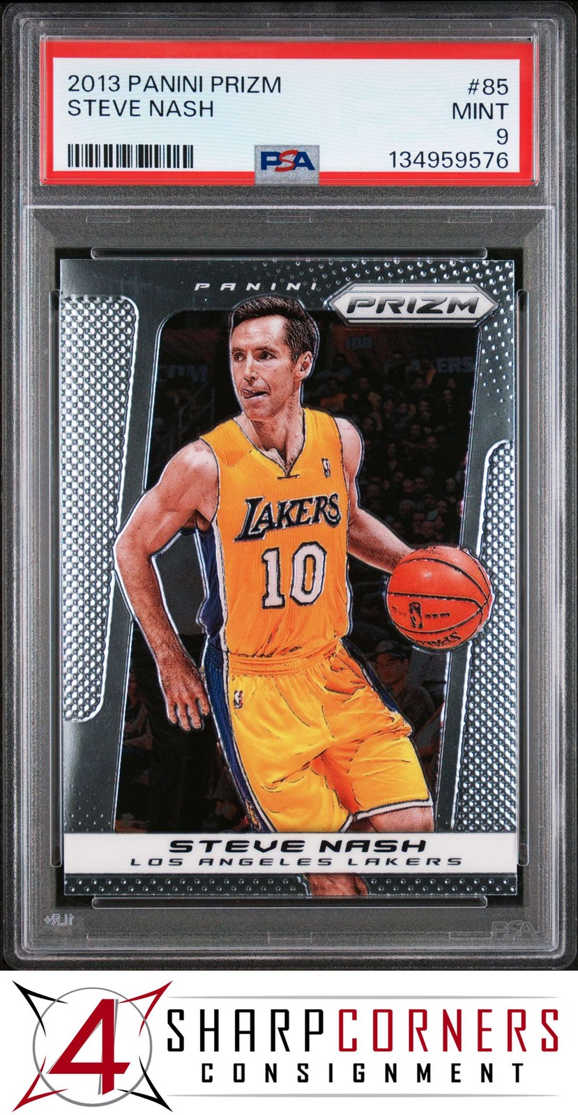 2013 PANINI PRIZM #85 STEVE NASH LAKERS HOF POP 4 PSA 9