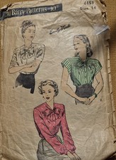 DAMEN TAILLIERTE BLUSE von DU BARRY (um 1950)