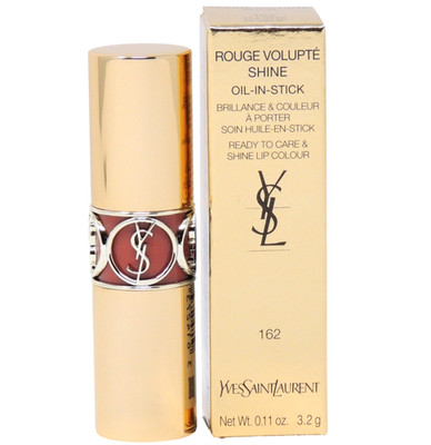 YSL YVES SAINT LAURENT ROUGE VOLUPTE SHINE #162 PULSING ROSEHIP .11oz LIP STICK