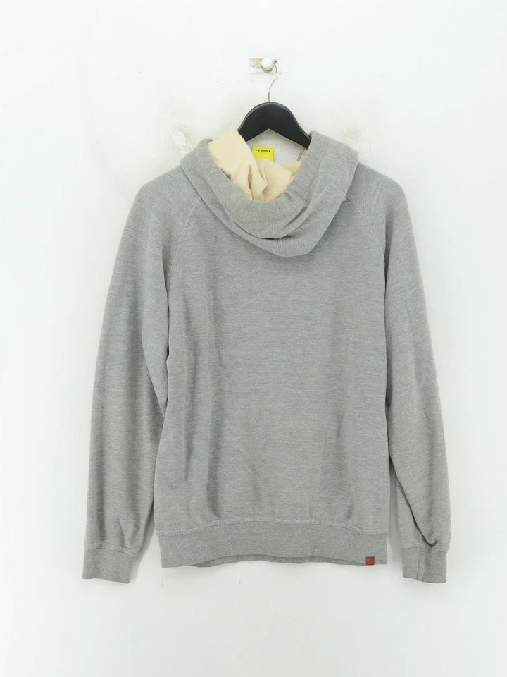 Sudadera con capucha para mujer M gris algodón con pulóver de poliéster Foto 2 de 4