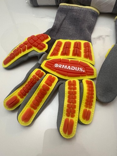 Schlagfeste Arbeitshandschuhe Ormadus 8 Paar sandschaum nitrilbeschichtet Gr. S - Bild 19 von 23