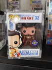 Funko Pop! Tony Stark Unmasked Marvel Iron Man 3 #32- SDCC 2013 w/PROTECTOR