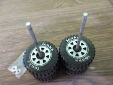 vintage tonka ford or dodge truck 4 tires 2 axles 2 new nuts for parts