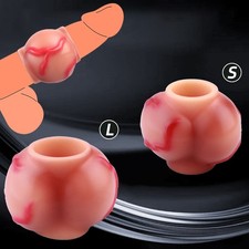 Penis Sheath Male Bigger Sleeve Girth Reusable Condom Extender-Enlarger-Enhancer