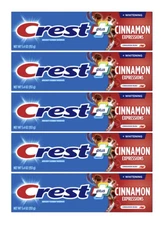 5 PACK Crest Whitening Plus Cinnamon Expressions Toothpaste 5.4 oz