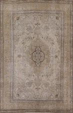 Muted Distressed Vintage Hand-made Traditional Room Size Rug Area Carpet 7x9