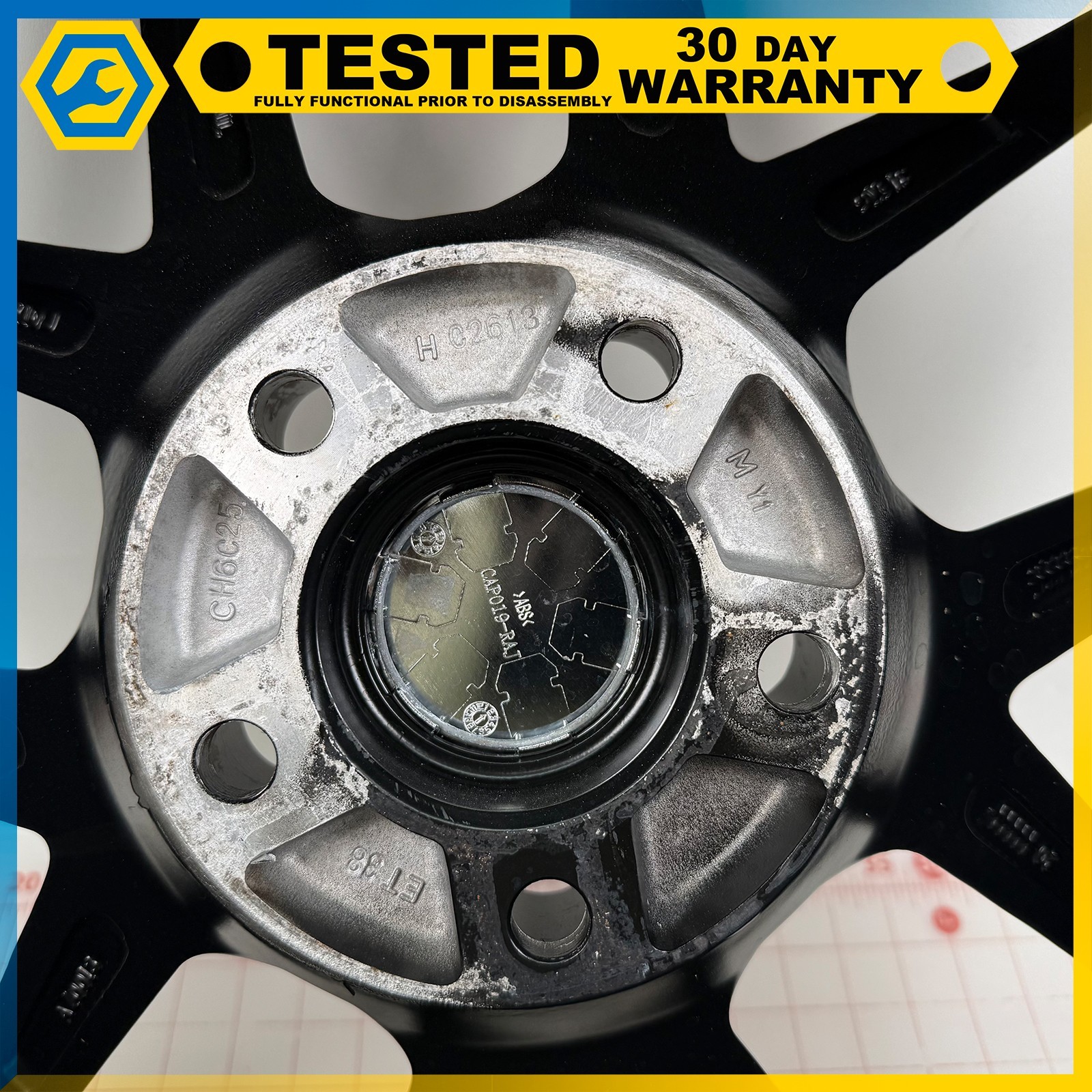 14-24 MASERATI GHIBLI 20 X 10J REAR WHEEL RIM BLACK OEM