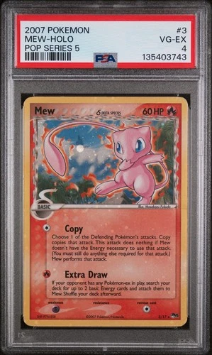 Mew Holo Corrected Back - 3/17 - POP Series Pokémon Card - PSA 4 - Holo Bleed