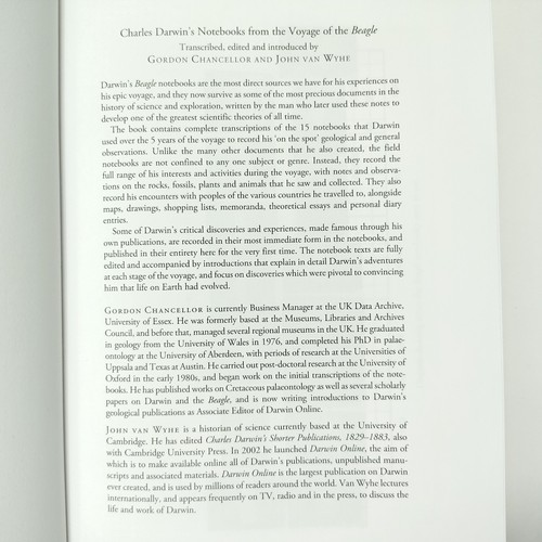 Charles Darwin's Notebooks from the Voyage of the Beagle [VG+] Chancellor & Wyhe - Picture 14 of 22