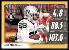 2020 Score Next Level Stats Gold #NLS-JJ Josh Jacobs Raiders