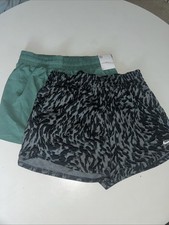 New Nike Kids Dri-FIT Girls Set Of 2 Shorts Youth Large Lined