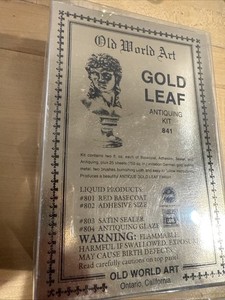 Gold Leaf Antiquing Kit Old World Art 841 NEW Gold Foil Liquid Colors 801-804