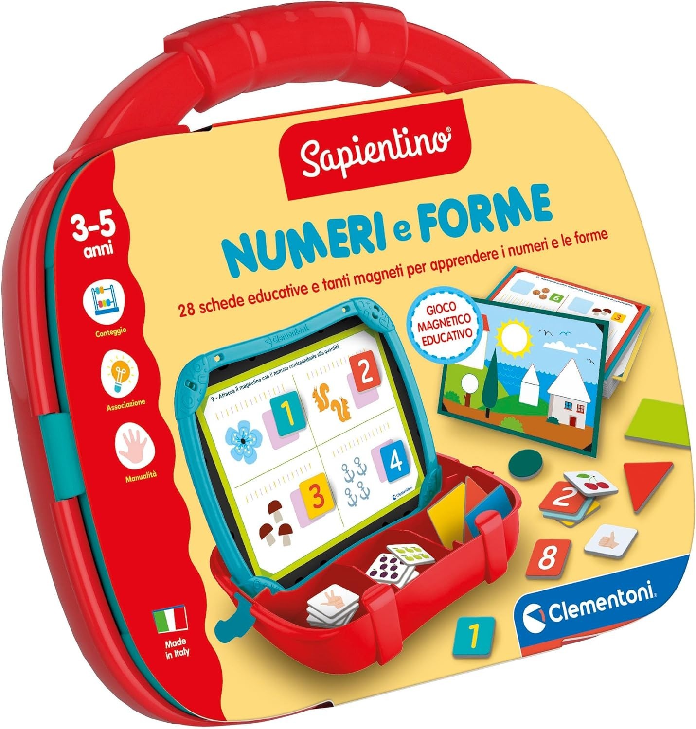 Clementoni Multicolore Valigetta Magnetica Numeri E Forme It (Italiano, 3 - 6 Anni) - Immagine 3