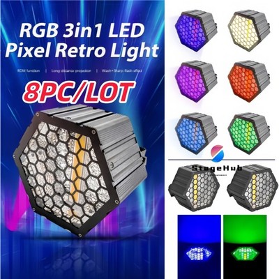 8XLed Par Stage Light RGBW Wash Retro Background Effect DMX Light for DJ Disco