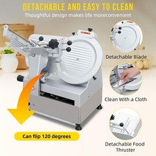 Commercial Meat Slicer 12" Fully Automatic 180W+300W Stainless Steel Adjustable