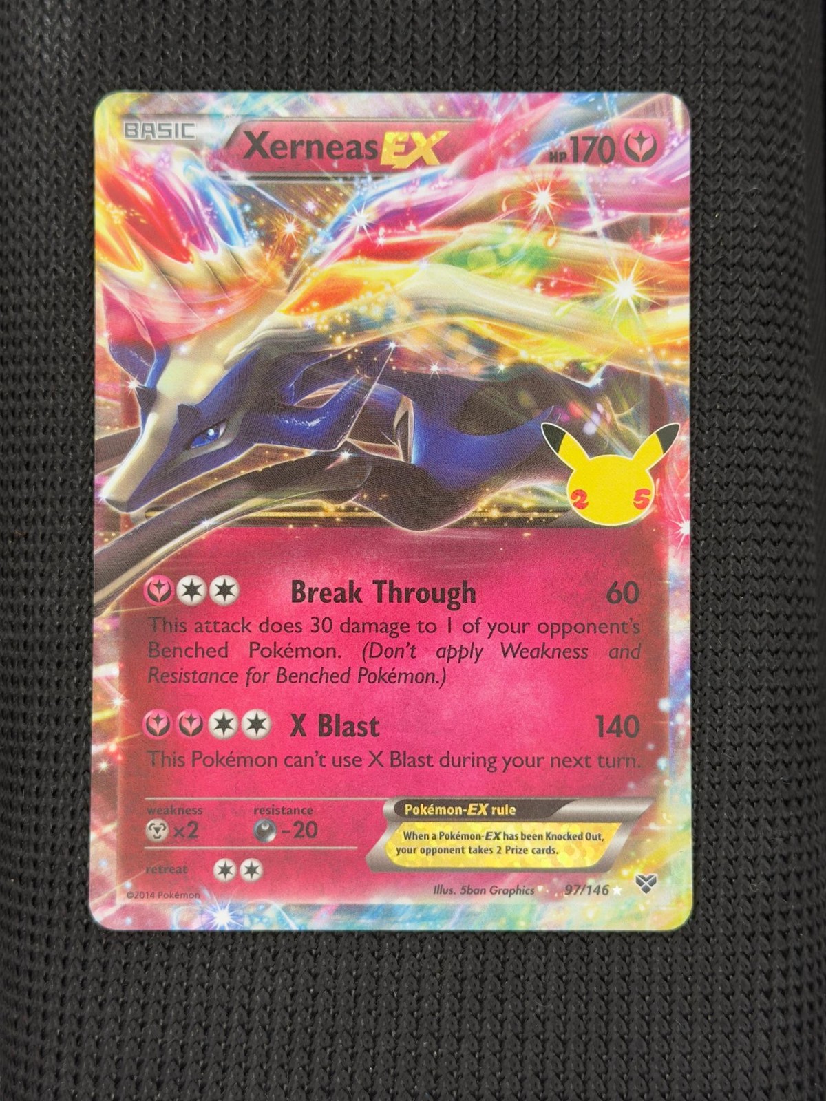 Xerneas EX 97/146 Holo Rare EX XY Pokemon Near Mint