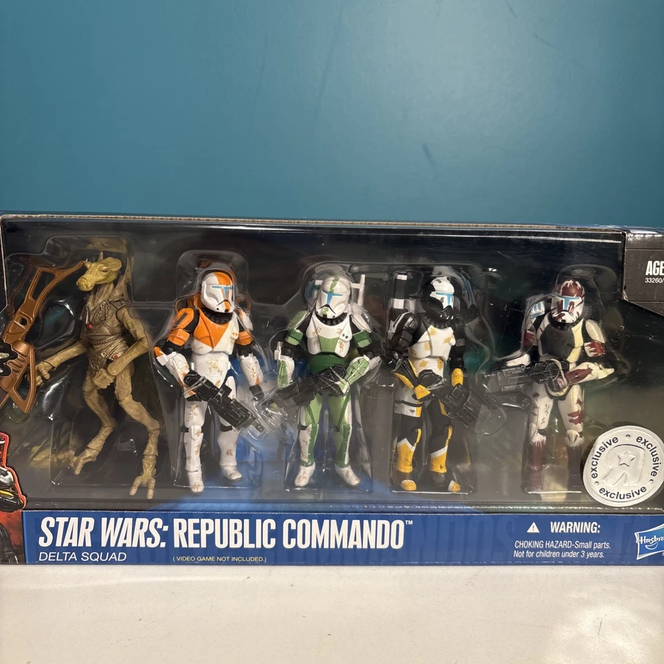 Juego de figuras de acción Star Wars Republic Commando Delta Squad 3,75" Toys R Us 2011 Foto 3 de 4