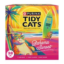 Purina Tidy Cats Bahama Sunset Scented Clumping Cat Litter Odor Control 38lb
