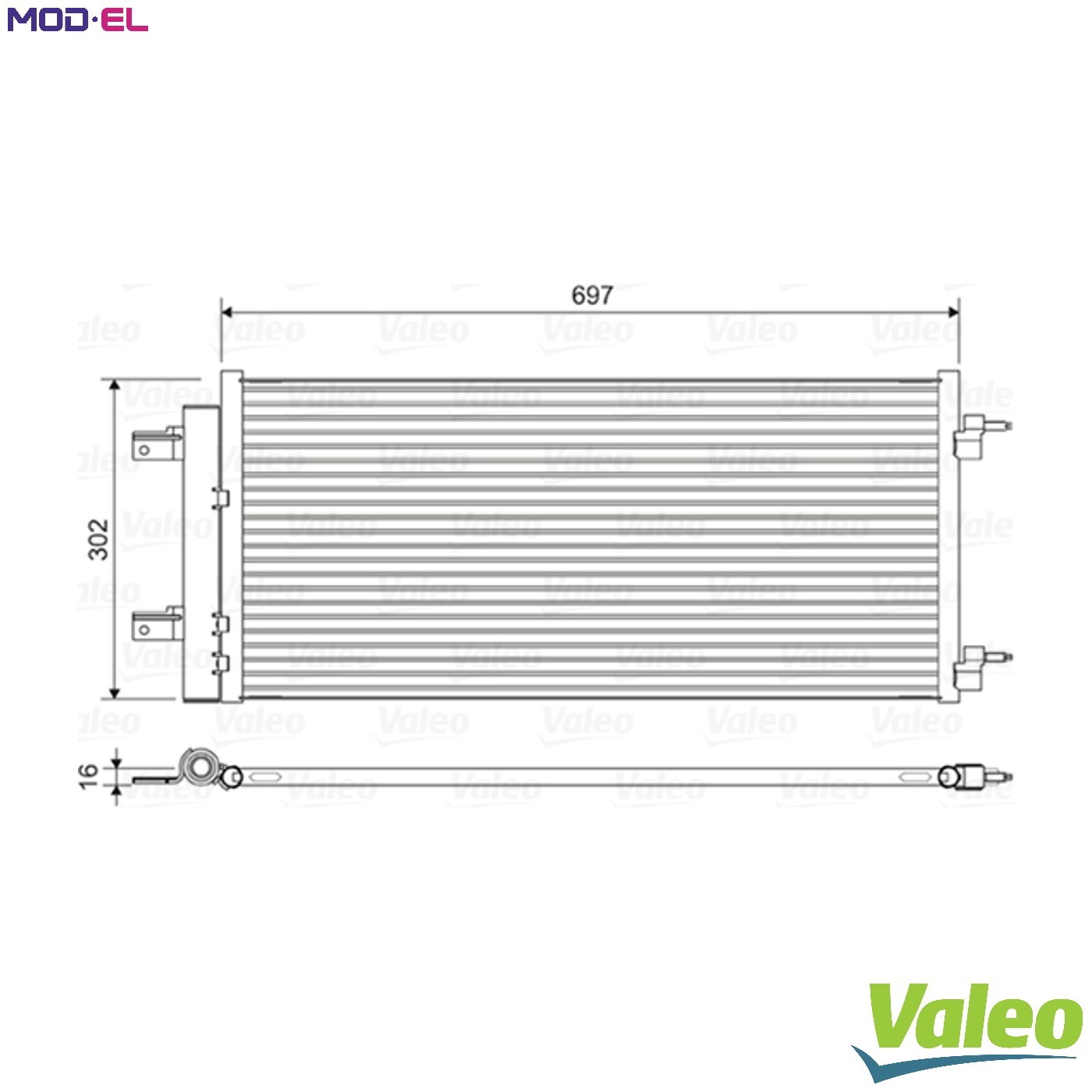 CONDENSER AIR CONDITIONING 822626 FOR VAUXHALL ASTRA/Mk/VII OPELD 10 XFL 3cyl