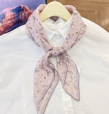 100 Mulberry Silk Shawl Scarf Bandana 65X65cm bird Print Neckerchief Wrap new