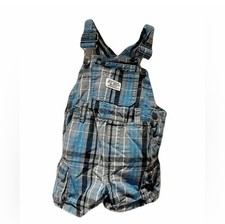Koala kids, size 6-9 months, Y2K Babies R Us checkered plaid dungarees