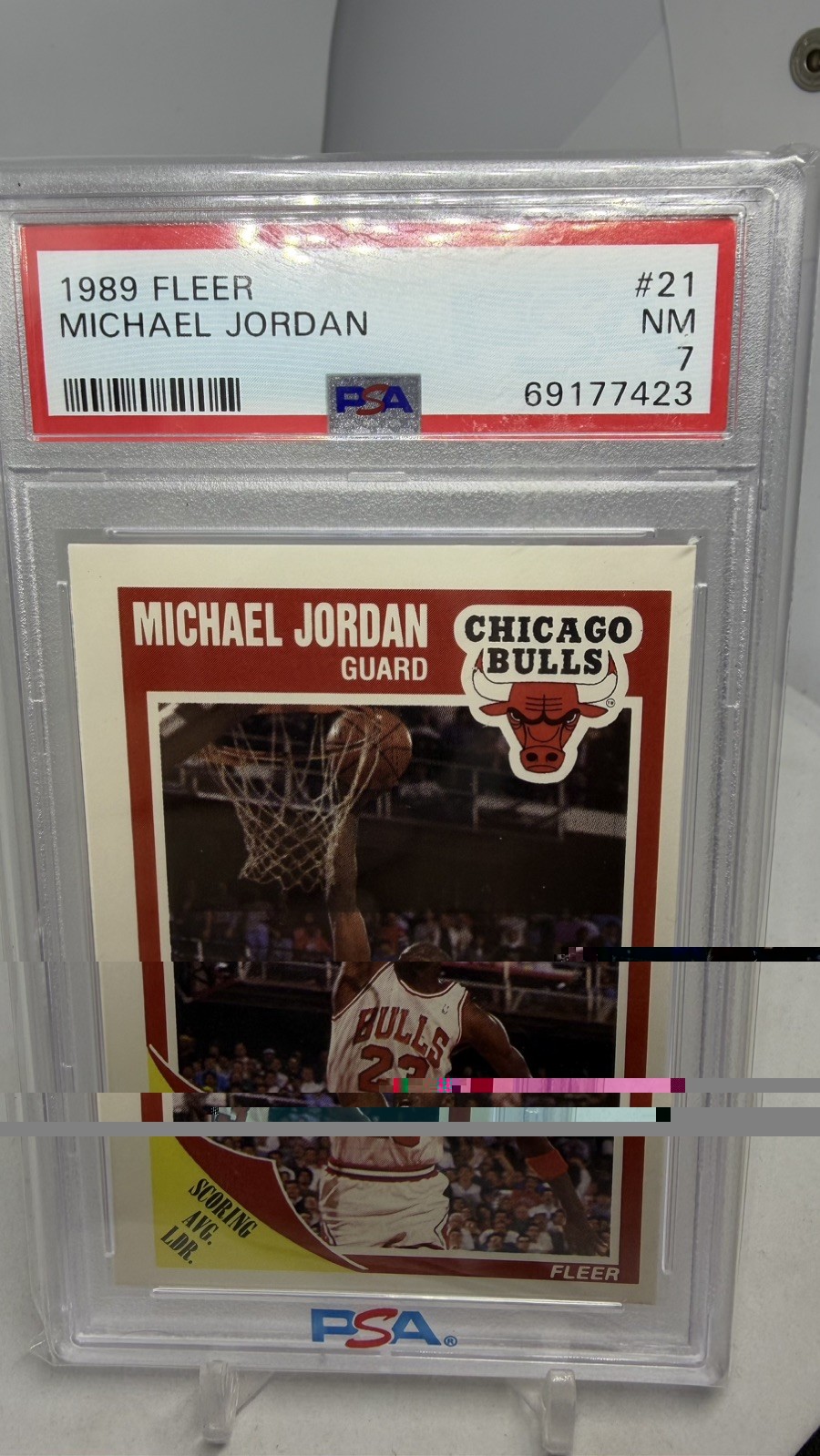 1989 FLEER #21 MICHAEL JORDAN PSA 7