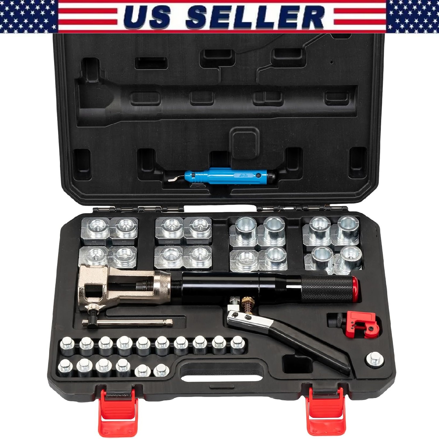 Hydraulic Brake Line Flaring Tool Kit ,Double Flaring Tool 45° for 3/16" to 1/2"