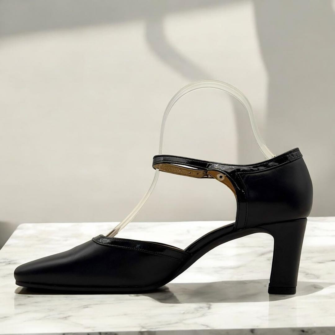 Saint Laurent Shoes Pumps Heel EU 36.0 US 6.0 Leather Black Authentic thumbnail 7