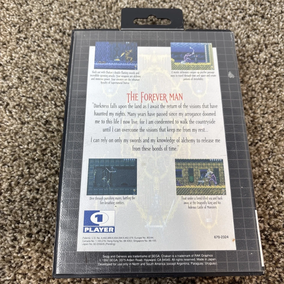 Chakan: The Forever Man (Sega Genesis, 1992) No Manual Tested - Image 2 of 4