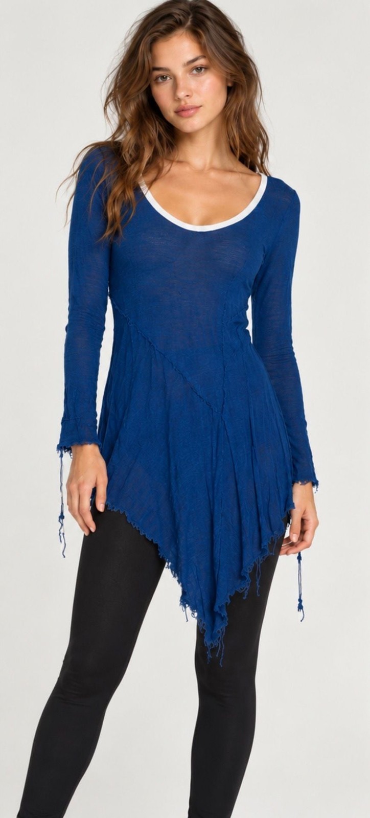 Intimately Free People Weekends Layering Tunic Top Blue medium