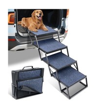 Dog Stairs for Car, 42''x 17'' Extra Wide Dog Stairs for Large Dogs to 250 LB...