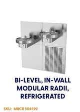 Oasis Bi-Level, In-Wall Modular Radii, Refrigerated M8CR 504592 Drinking fount