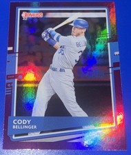 CODY BELLINGER LA DODGERS DONRUSS 2020 PURPLE #84 BASEBALL CARD MVP MLB ⚾️