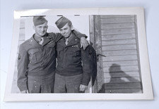 Vintage Found Photo WW2 Soldiers Snapshot Military Army 1940s Friends Europe