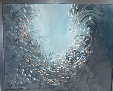 Original Ted Stourton Hand Painted Acrylic Signed Framed